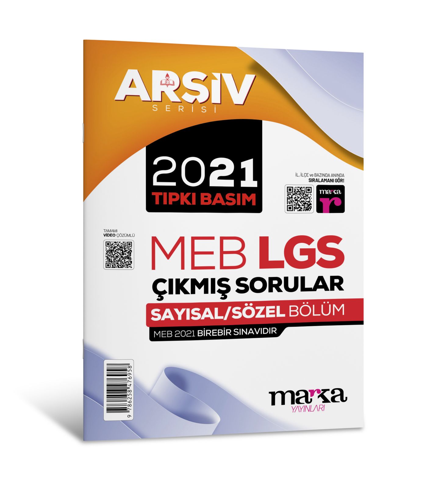 8. Sınıf Arşiv Serisi LGS 2021 Çıkmış Sorular Çözümlü Tıpkı Basım Marka Yayınları