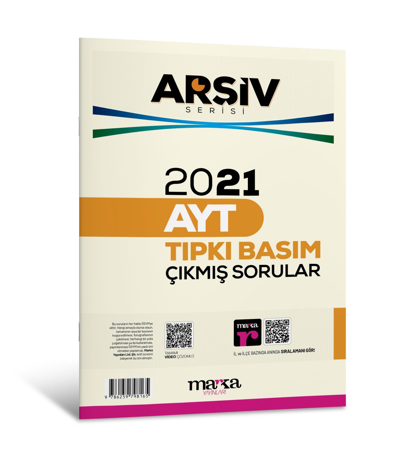 2021 AYT Arşiv Serisi Tıpkı Basım Çıkmış Sorular Tamamı Video Çözümlü Marka Yayınları