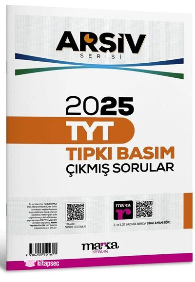 2025 TYT Arşiv Serisi Tıpkı Basım Çıkmış Sorular Tamamı Video Çözümlü Marka Yayınları