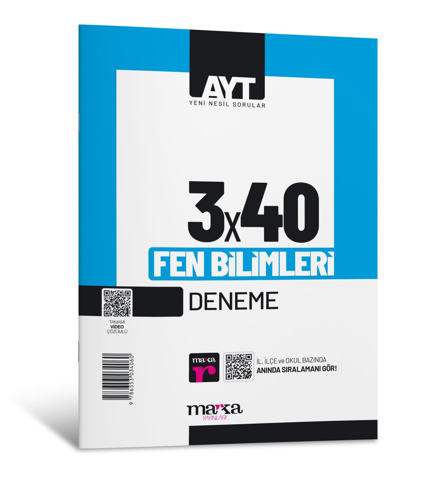 2026 AYT Fen Bilimleri 3x40 Deneme Marka Yayınları
