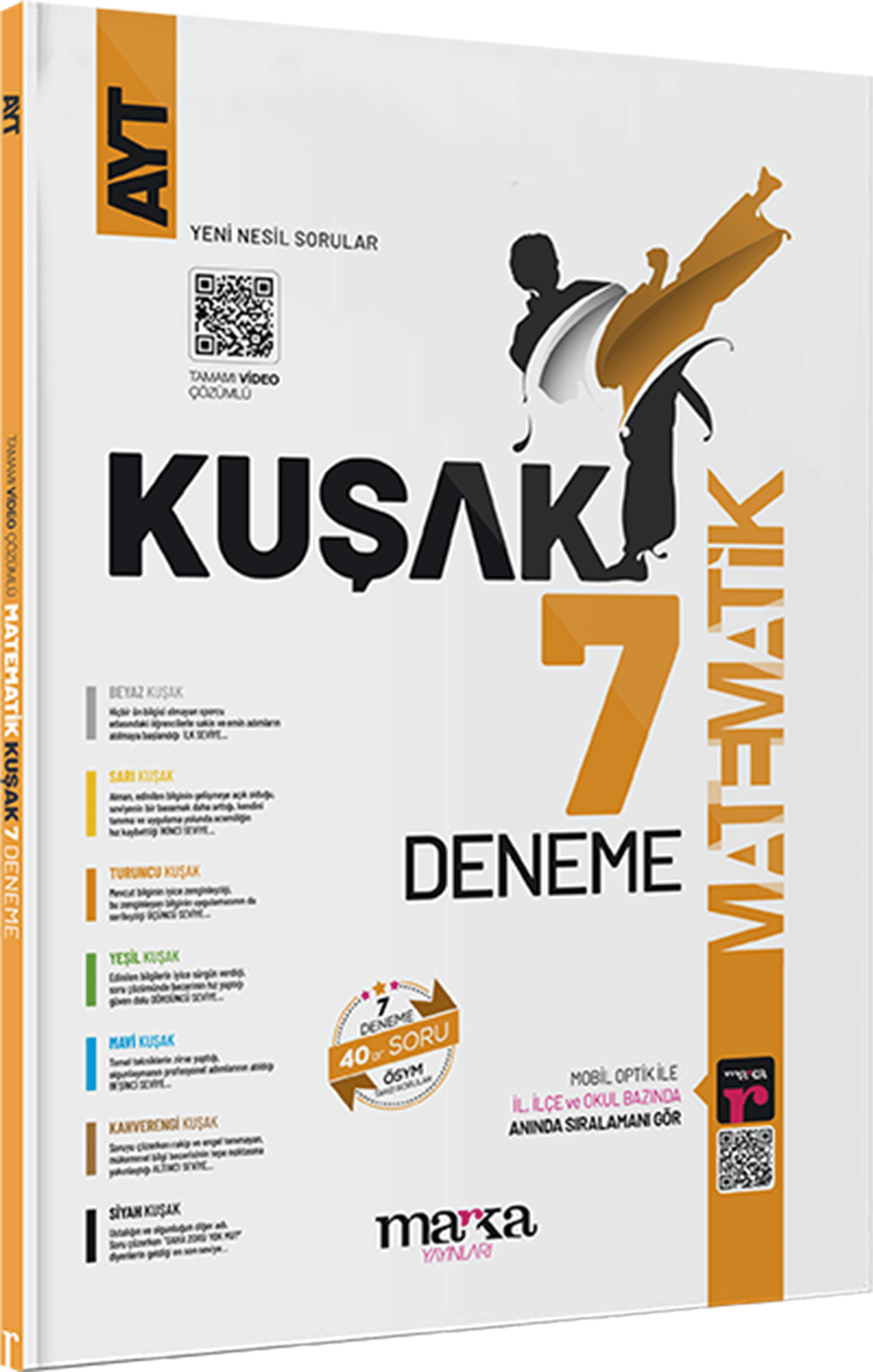 2025 AYT Matematik Kolaydan Zora 7 Kuşak Deneme Tamamı Video Çözümlü Marka Yayınları