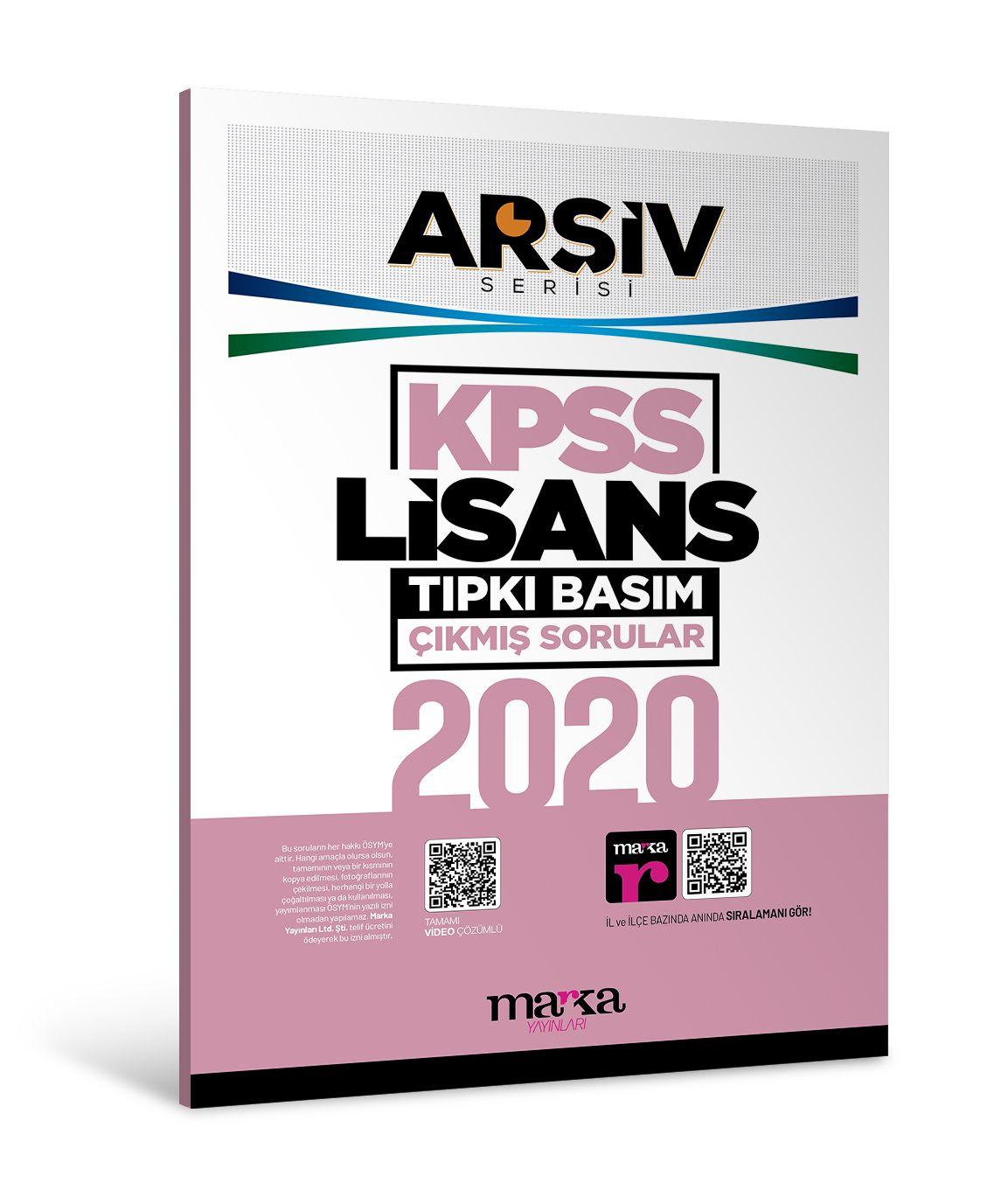 2020 Lisans Genel Yetenek Genel Kültür Tıpkı Basım Çıkmış Sorular Tamamı Video Çözümlü Marka Yayınları
