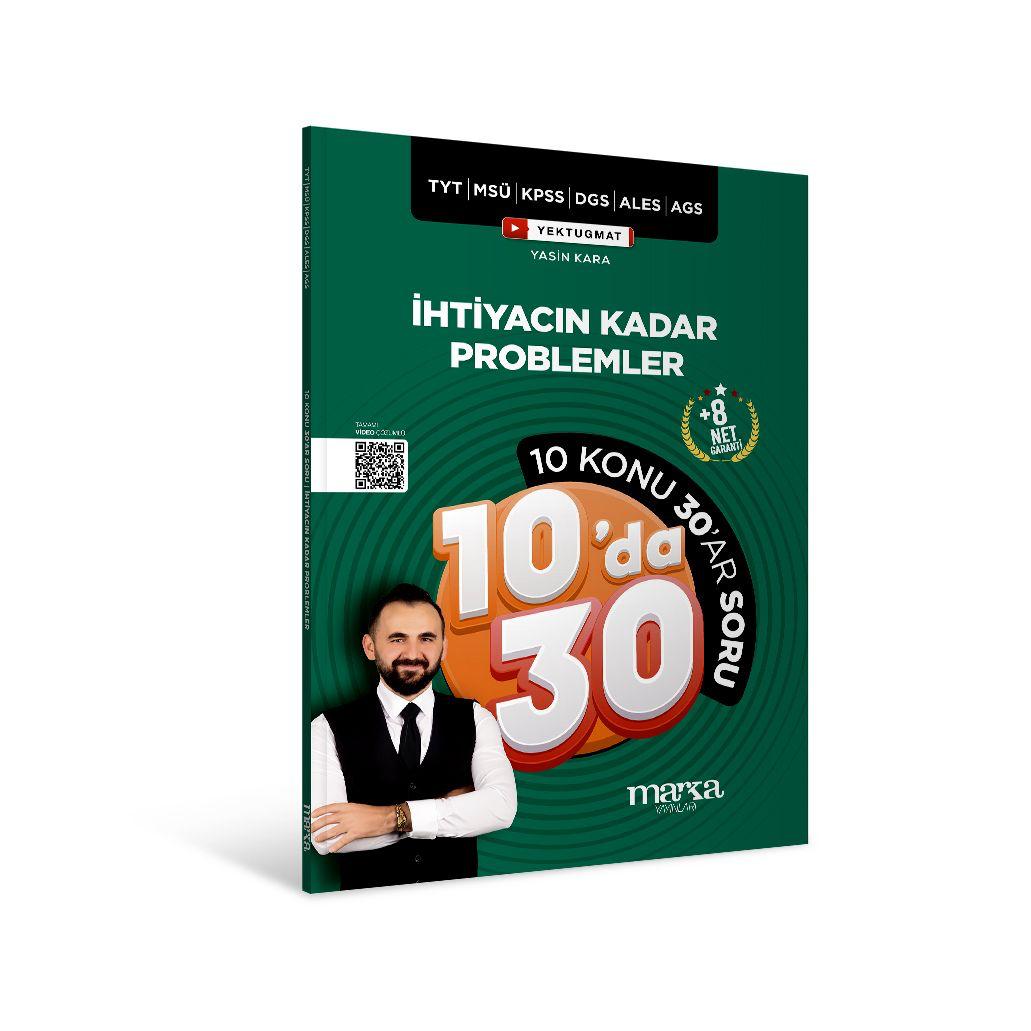 KPSS MEB-AGS YKS TYT MSÜ DGS ALES İhtiyacın Kadar Problemler Kampı 10 da 30 Soru Bankası Çözümlü Marka Yayınları
