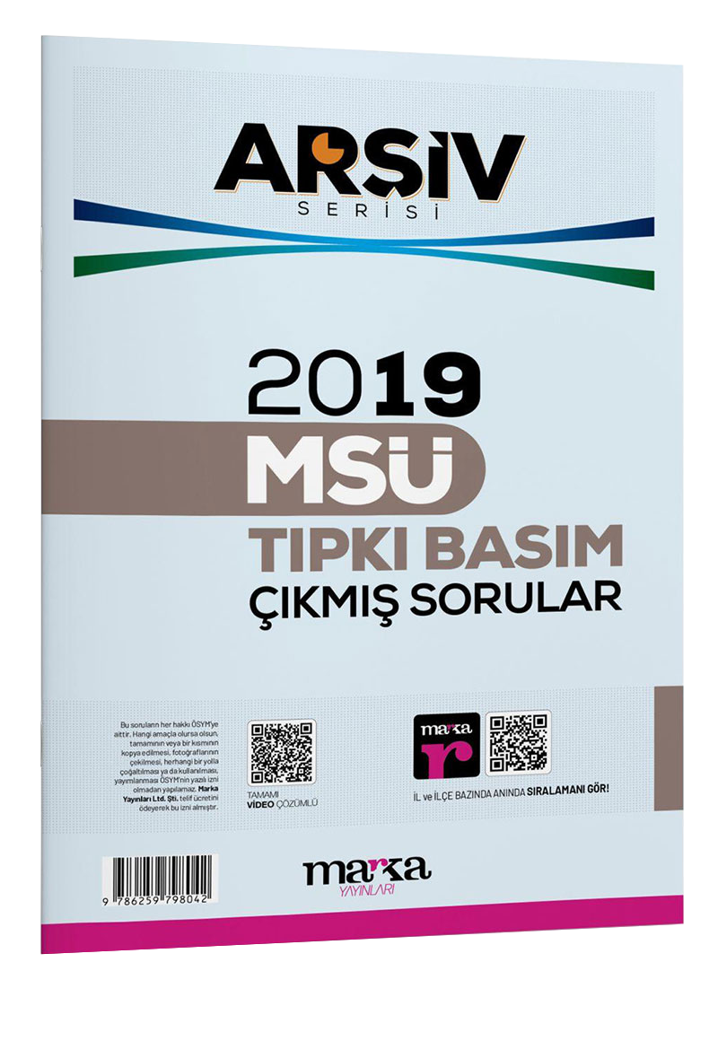 2019 MSÜ Arşiv Serisi Tıpkı Basım Çıkmış Sorular Tamamı Video Çözümlü Marka Yayınları