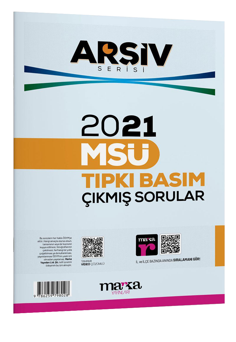 2021 MSÜ Arşiv Serisi Tıpkı Basım Çıkmış Sorular Tamamı Video Çözümlü Marka Yayınları