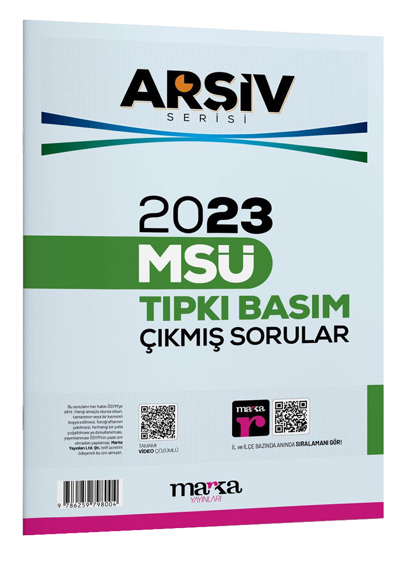 2023 MSÜ Arşiv Serisi Tıpkı Basım Çıkmış Sorular Tamamı Video Çözümlü Marka Yayınları