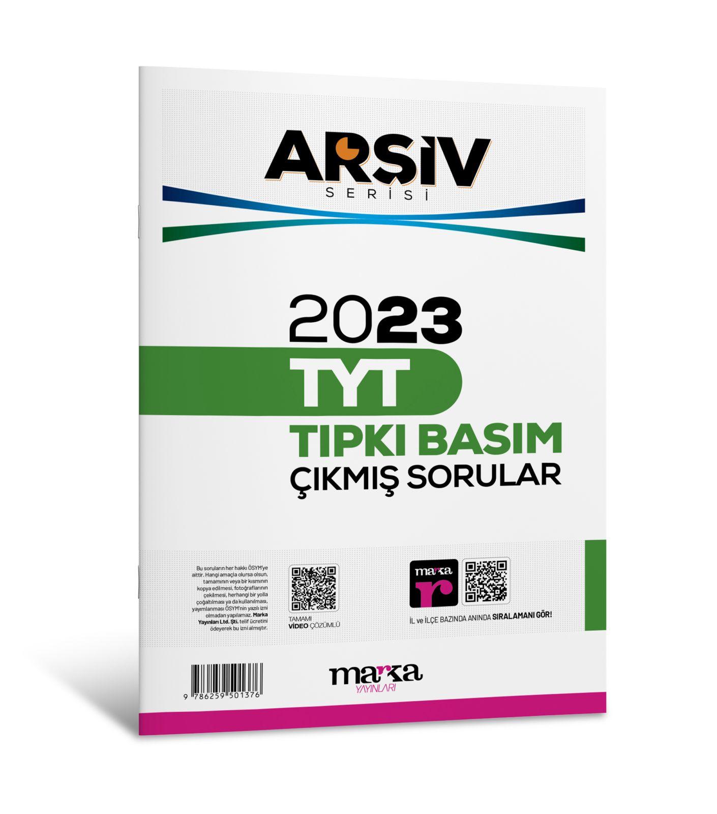 2023 TYT Arşiv Serisi Tıpkı Basım Çıkmış Sorular Tamamı Video Çözümlü Marka Yayınları