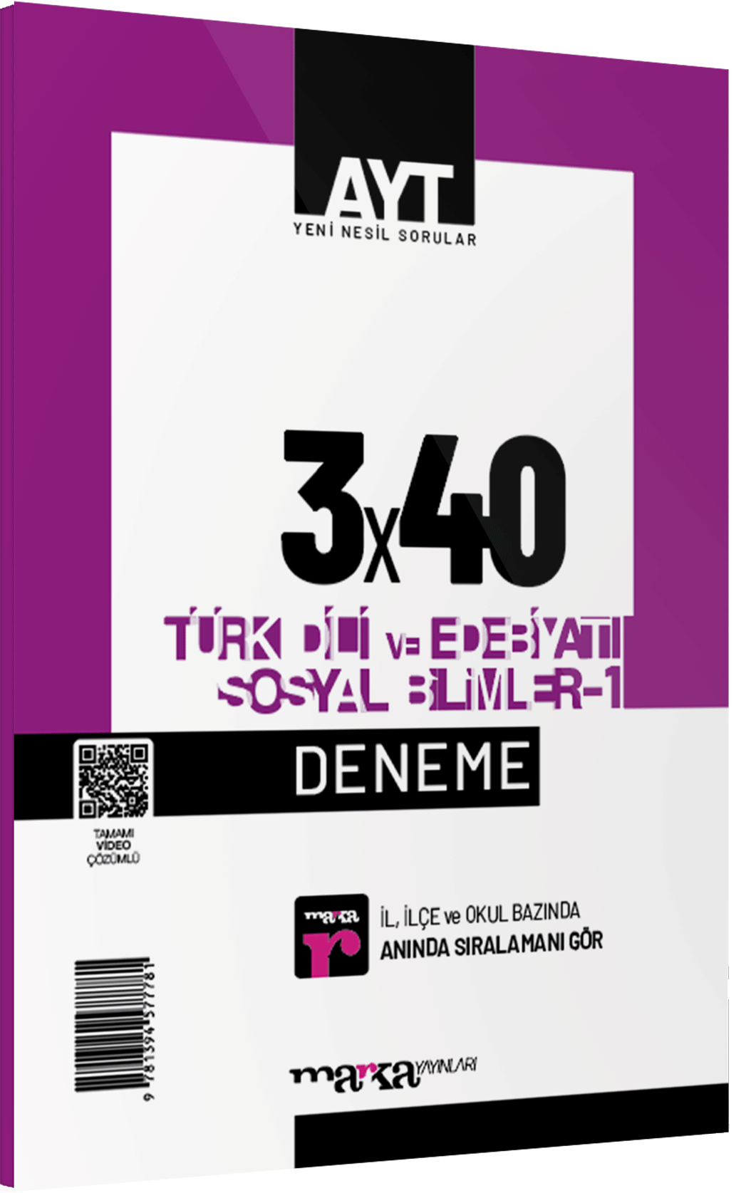 2026 AYT Türk Dili ve Edebiyatı Sosyal Bilimler 1 3x40 Deneme Marka Yayınları