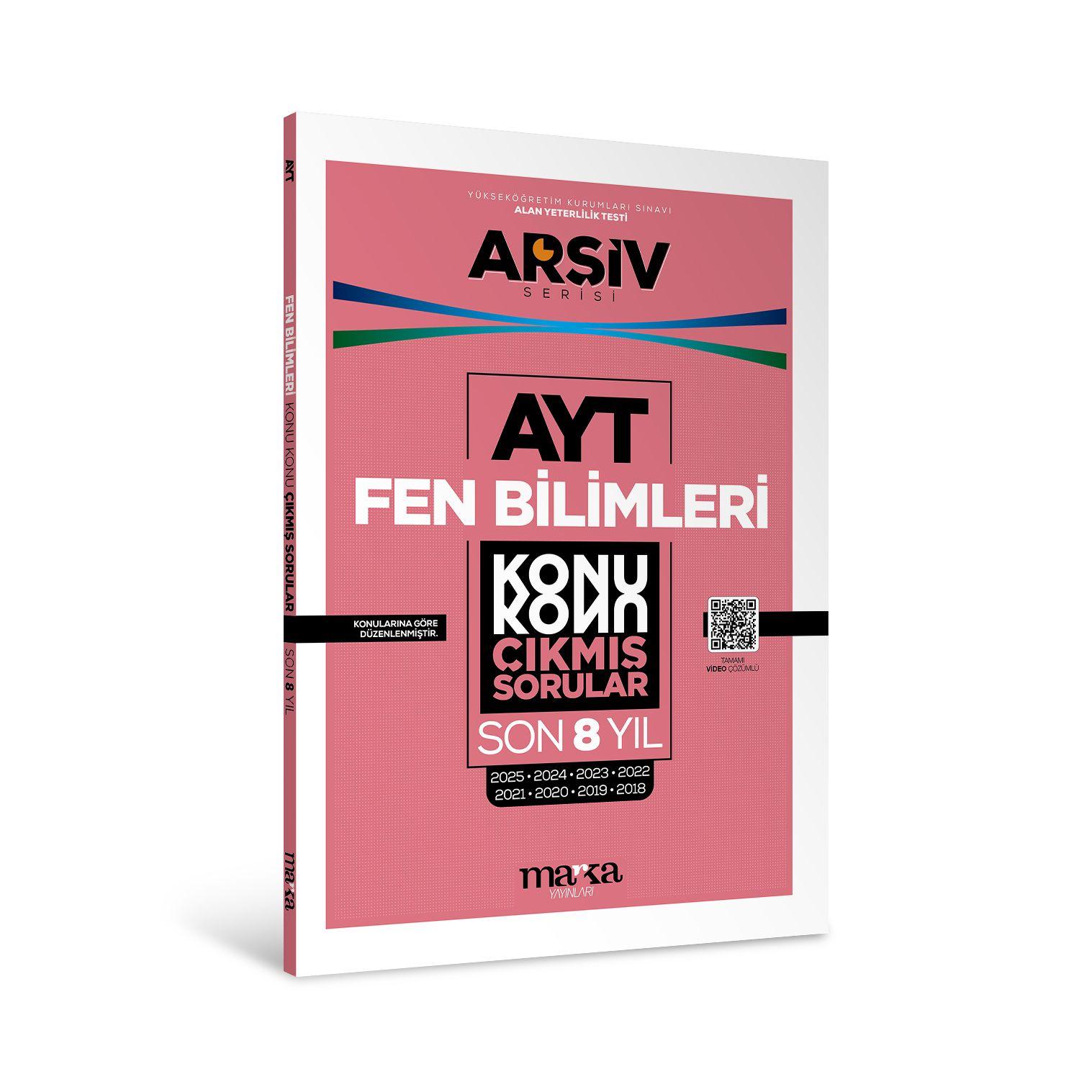 AYT Fen Bilimleri Çıkmış Sorular Konu Konu Son 8 Yıl Tıpkı Basım Arşiv Serisi Çözümlü Marka Yayınları