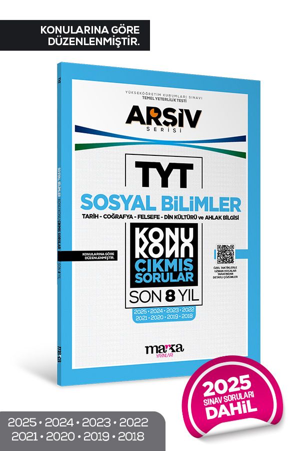 TYT Sosyal Bilimler Konu Konu Çıkmış Sorular Son 8 yıl Çıkmış Sorular Marka Yayınları